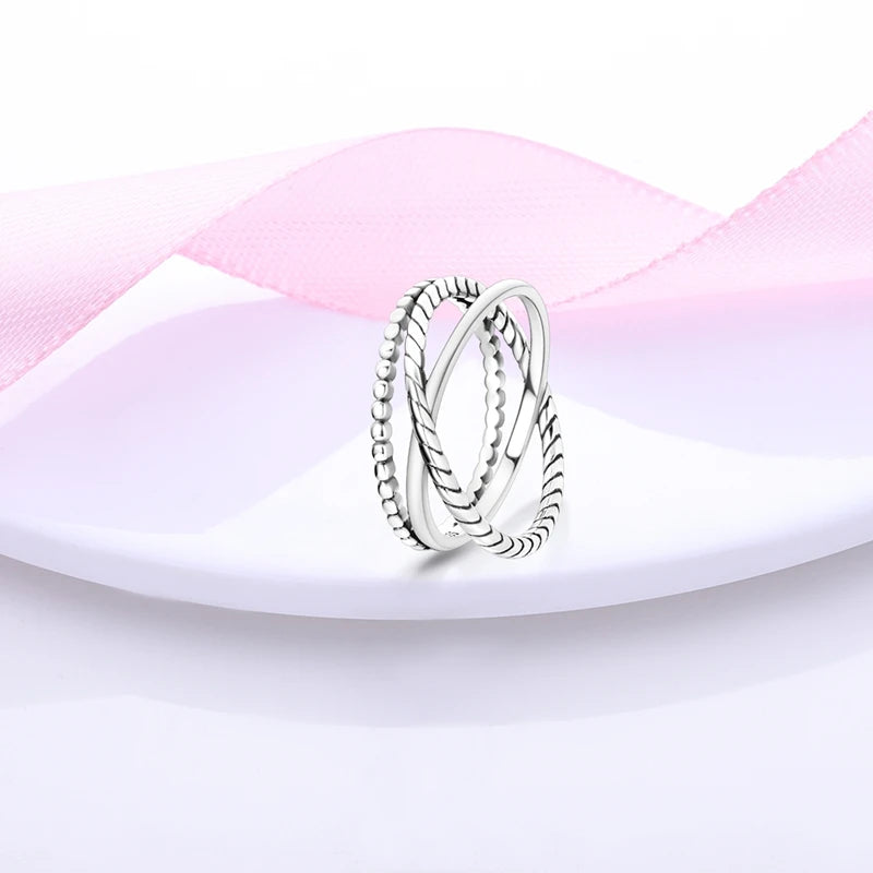 Bague Infini En Argent 925 Avec Zircon Pour Femme