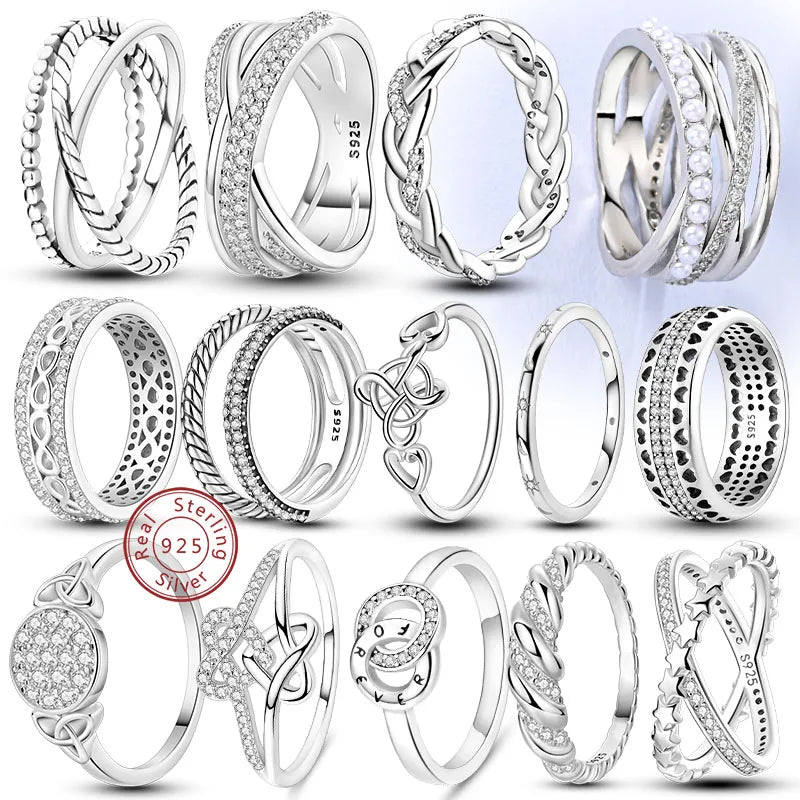 Bague Infini En Argent 925 Avec Zircon Pour Femme