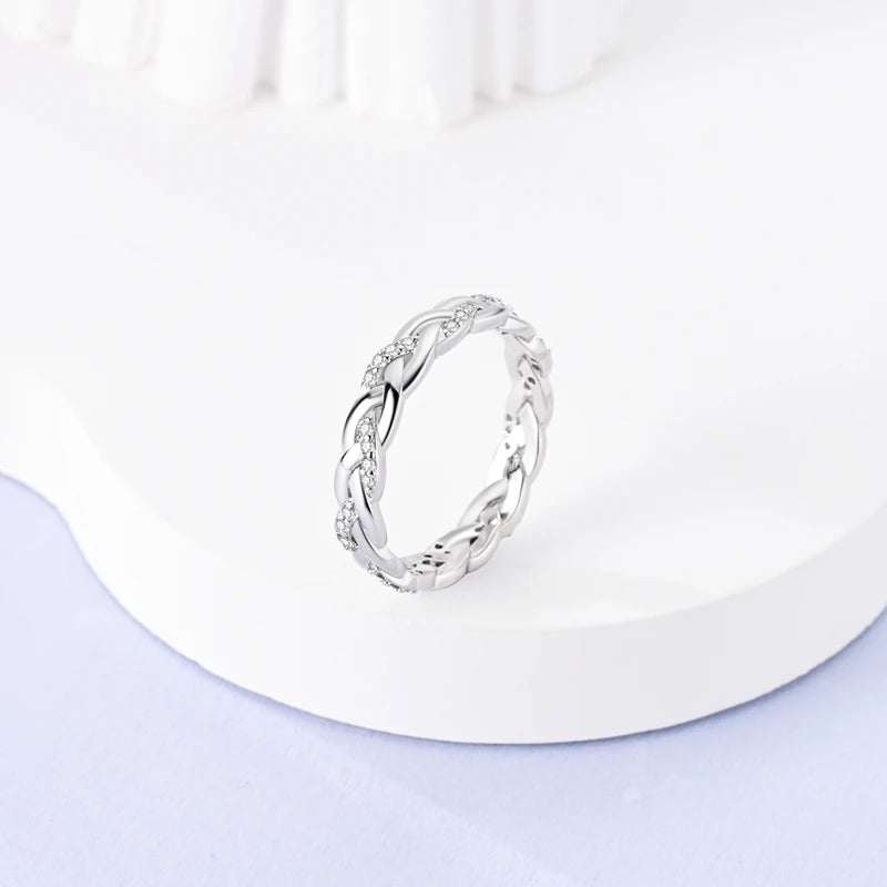 Bague Infini En Argent 925 Avec Zircon Pour Femme